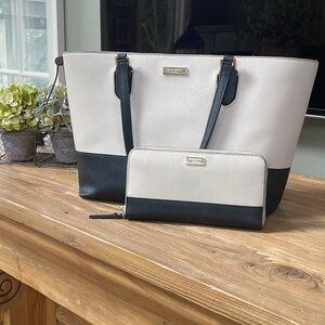 Kate Spade Black and Cream Tote Bag